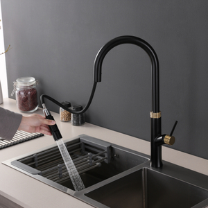 Gowo Water Black Mixer Tap Matt Gold Kitchen Faucet с отличной ценой
