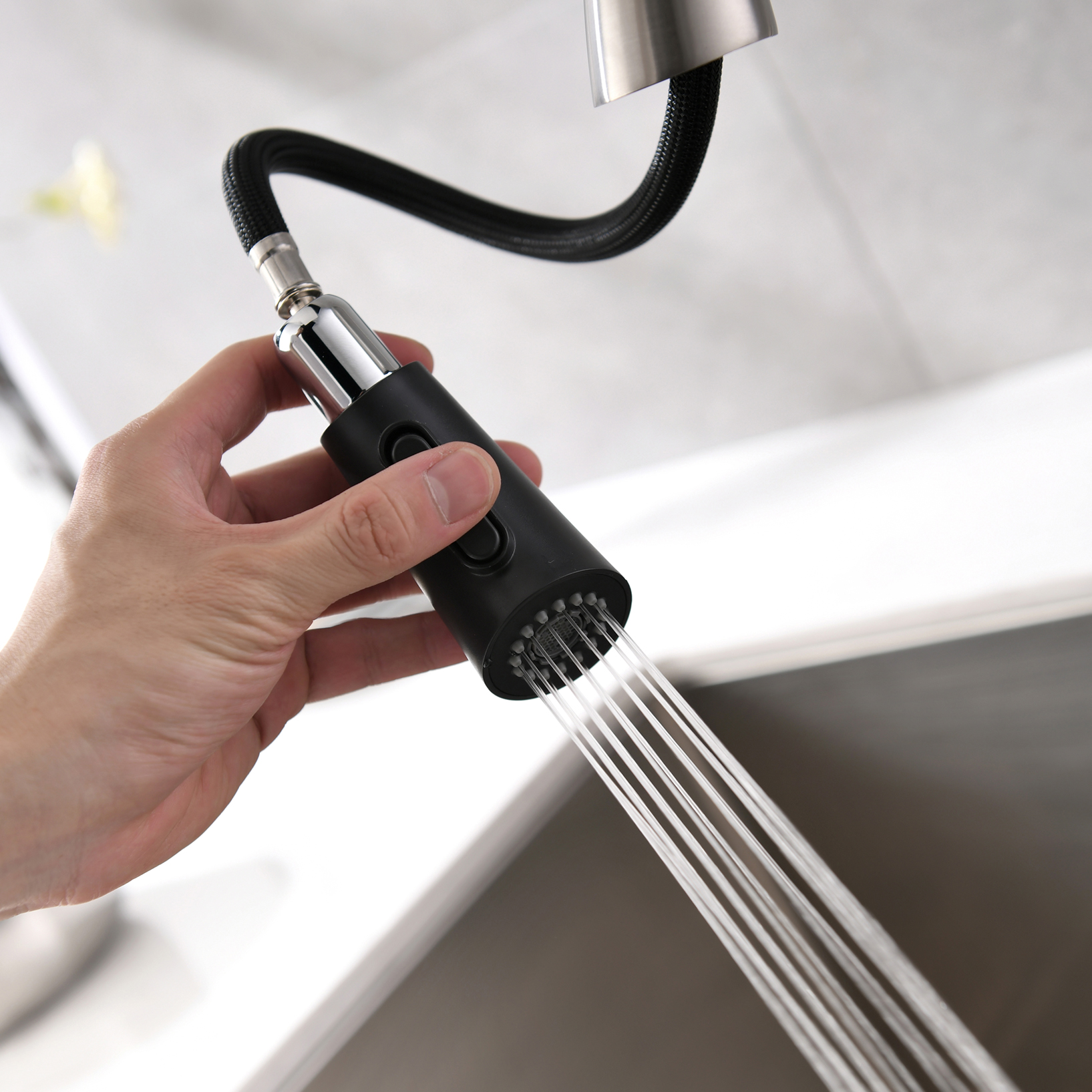 Brand New Brush Nickle Implant Spray Taps Смеситель для кухни с холодной водой с сертификатом Cupc